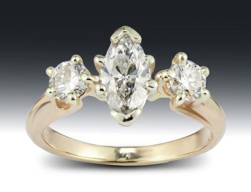Hand-built Gold and Diamond Ring