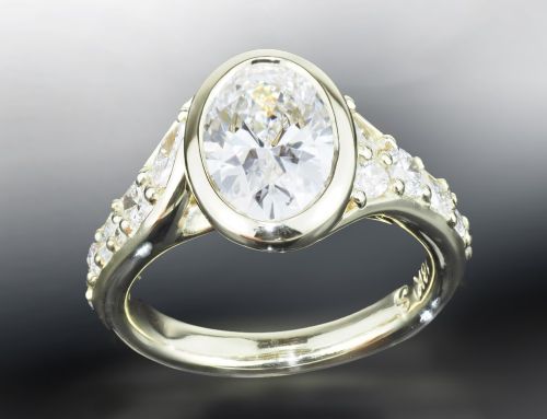 Oval Lab Diamond Engagement Ring