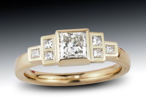 Diamond Deco Engagement Ring