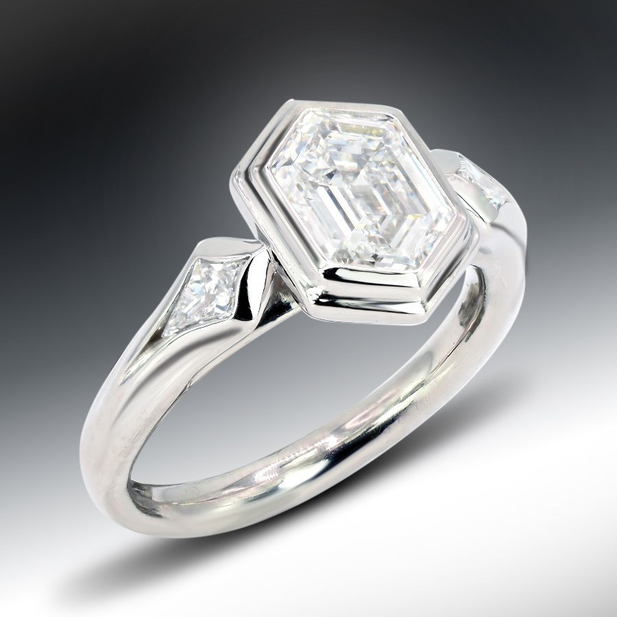 Diamond Hexagon Engagement Ring 2 Diamond Hexagon Engagement Ring - Image 2