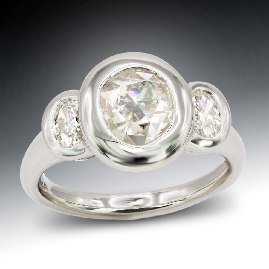 Rose Cut Diamond Engagement Ring 1 Rose Cut Diamond Engagement Ring
