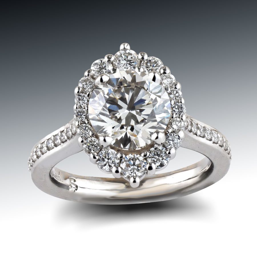 Vintage Diamond Halo Engagement Ring Vintage Diamond Halo Engagement Ring