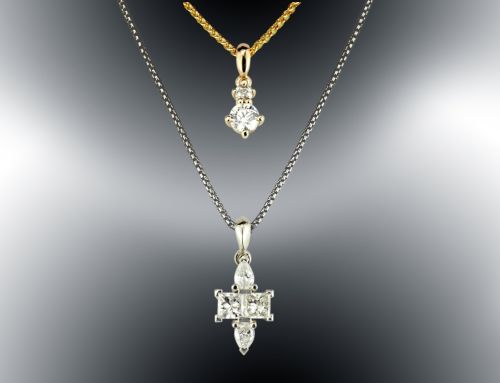 Bespoke Heirloom Diamond Pendants in White and Yellow Gold