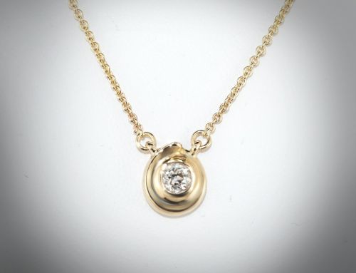 Petite Diamond Swirl Necklace